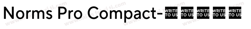 Norms Pro Compact字体转换
